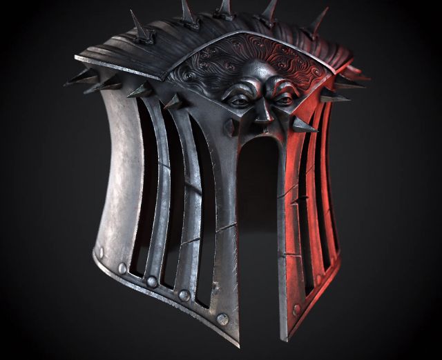 Средневековый шлем с шипами — game prop
